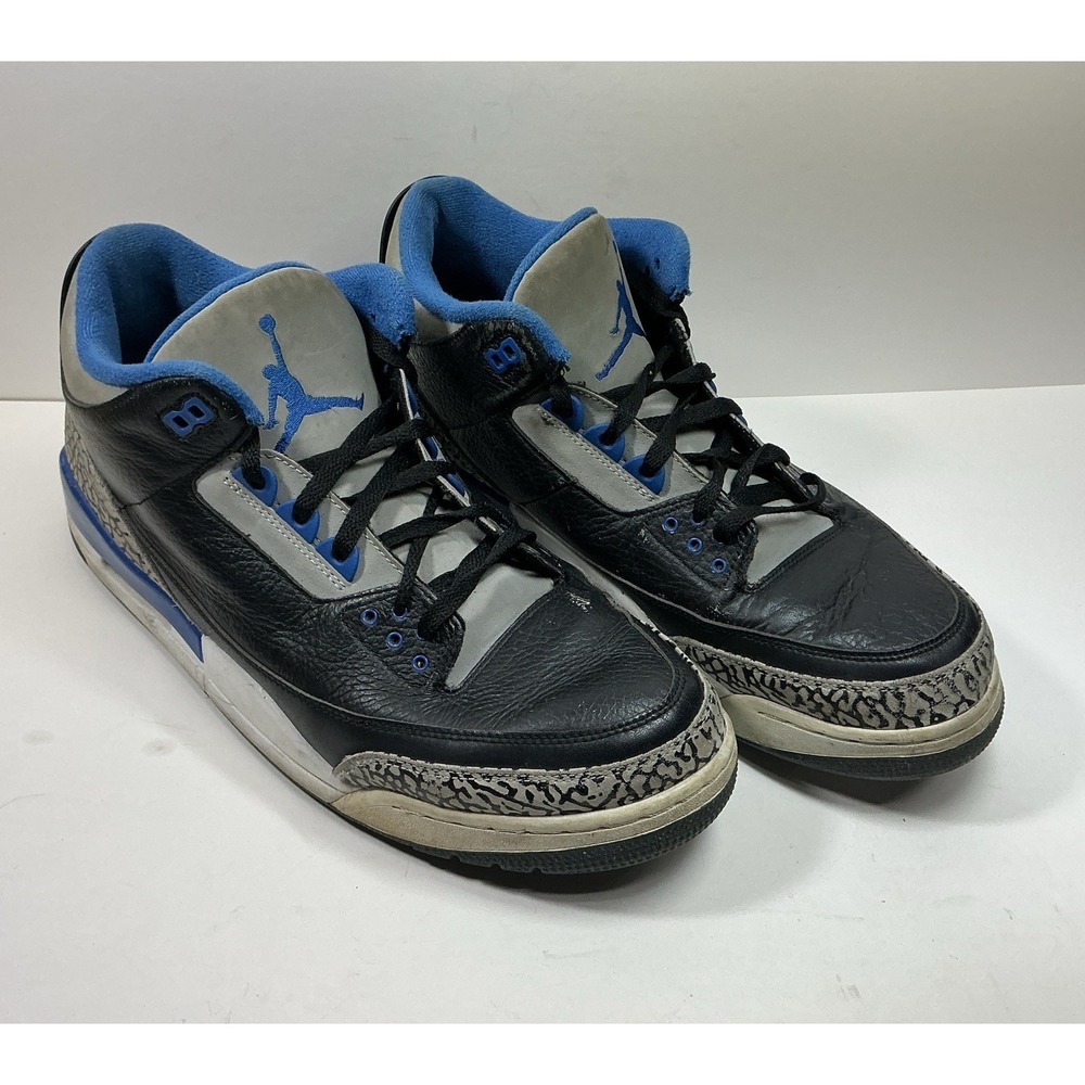 Nike Air Jordan 3 Retro Sport Blue Sz 14 Basketball Shoes Sneakers 136064-007